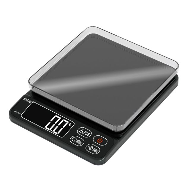 Balance de Cuisine de Haute Précision 0,1g, Balance à Numérique à écran LCD, 7 Unités et Fonction Tare, Batterie, Acier Inoxydable pour Alimentaire Multifonctionnel (500g/1kg)