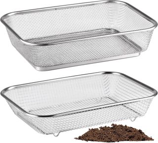 2 Pièces Robuste Tamis à Compost, 29.5×21.5×6.3cm Tamis Rectangulaire