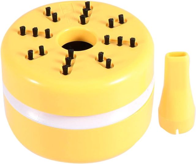 Mini Aspirateur sans Fil Jaune pour Bureau et Voiture, Dépoussiéreur