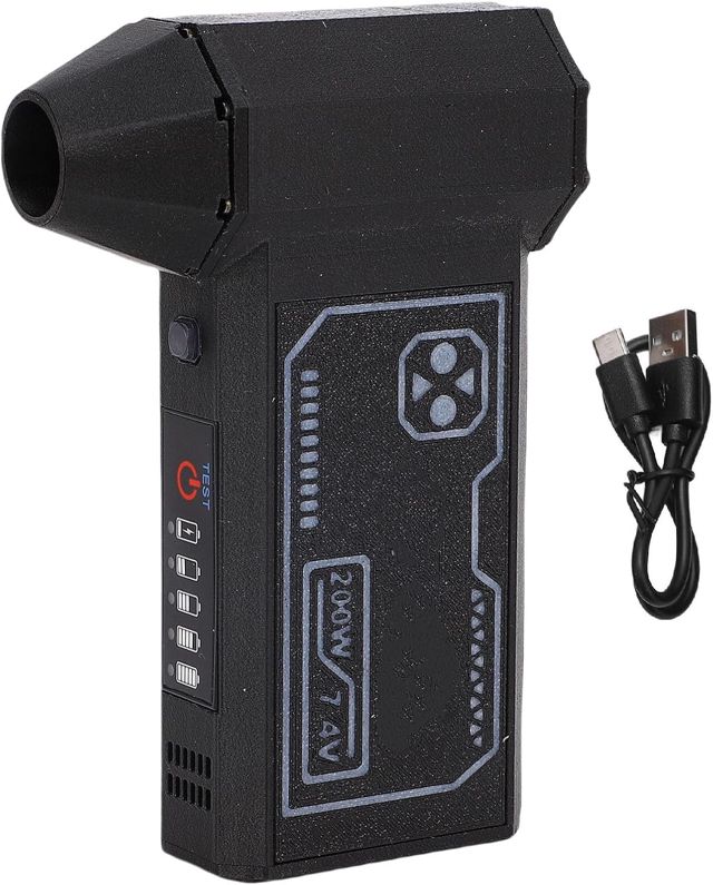 Dépoussiéreur électrique 130 000 tr/min, ventilateur puissant, rechargeable, sans fil, 4000 mAh, pistolet soufflant, 3 vitesses, mini sans balais, 200 W, pour le nettoyage du