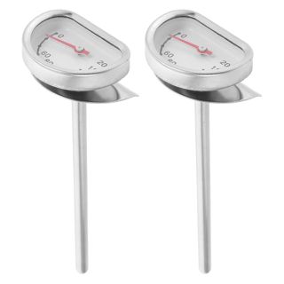 Thermomètre à Huile pour Friture 2 Pièces, Sonde 4 Pouces, Acier Inoxydable