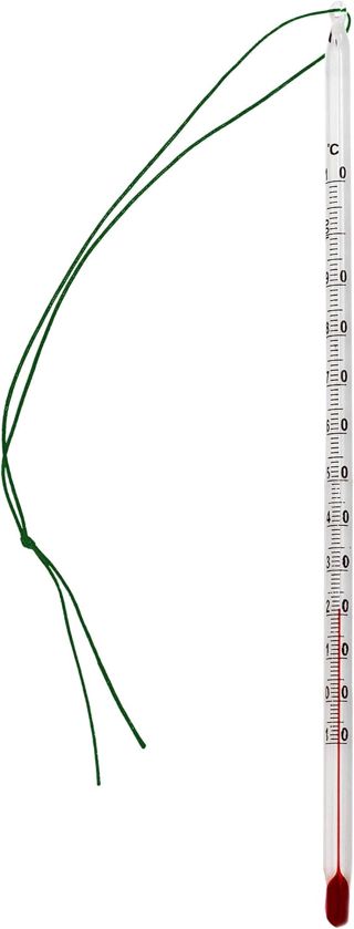 Lantelme Thermomètre à thé en verre de 24 cm - Plage de température jusqu'à 110 °C - Thermomètre analogique en verre à thé et eau 4090