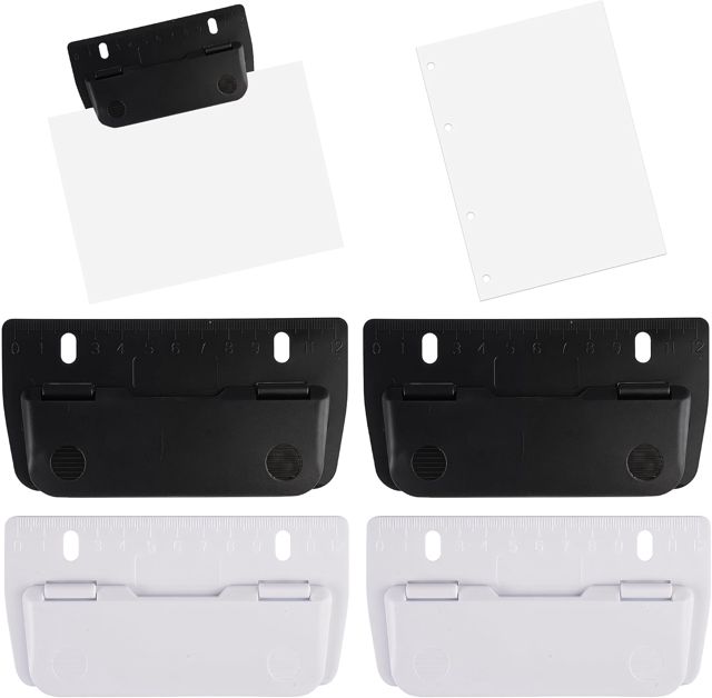 4 Pieces Mini Perforatrices de Poche à Classer pour École, Bureau, Maison