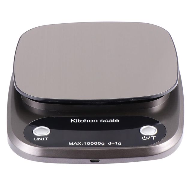 TOYANDONA Balance Cuisine Numérique, Balance Alimentaire Numérique Portable Rechargeable, 10kg/1g, Acier Inoxydable, Écran Lcd, Cuisine et Bijoux