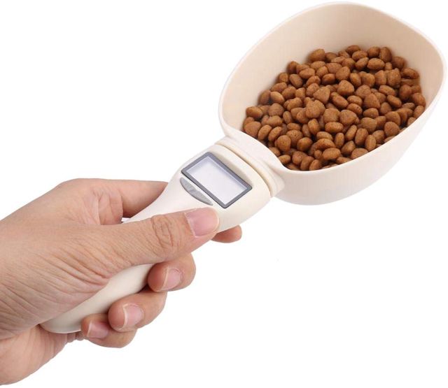 Ejoyous Balance à Cuillère, Balance de Cuisine Numérique, Cuillère à Mesurer Portable pour Aliments pour Animaux de Compagnie, Cuillère à Mesurer électronique pour Aliments pour Chats et