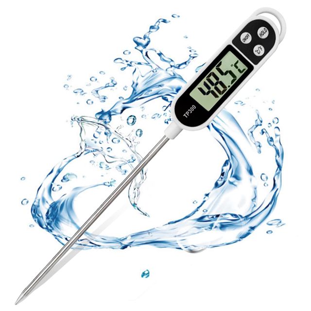 thermometre cuisine accessoire termometre cuison,thermomètre sonde thermometre barbecue 5Secondes LCD Ecran Thermomètre pour Patisserie BBQ Lait à Viande Culinaire (Version normale)