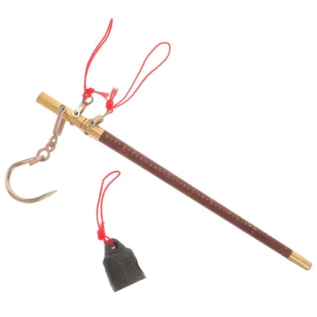 Lurrose Balance Mécanique Style Chinois Classique en Bois Crochet Suspendu Traditionnelle Précision pour Petits Poids Cuisine Décoration Intérieure