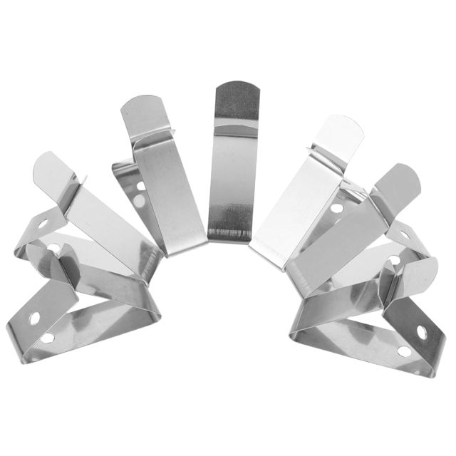 Toyvian 8 pièces Pinces Thermomètre Acier Inoxydable Support Thermomètre Cuisine Clips Sécurisés Anti-brûlure pour Barbecue Cafés et Casseroles Fixation Stable pour Mesure Température