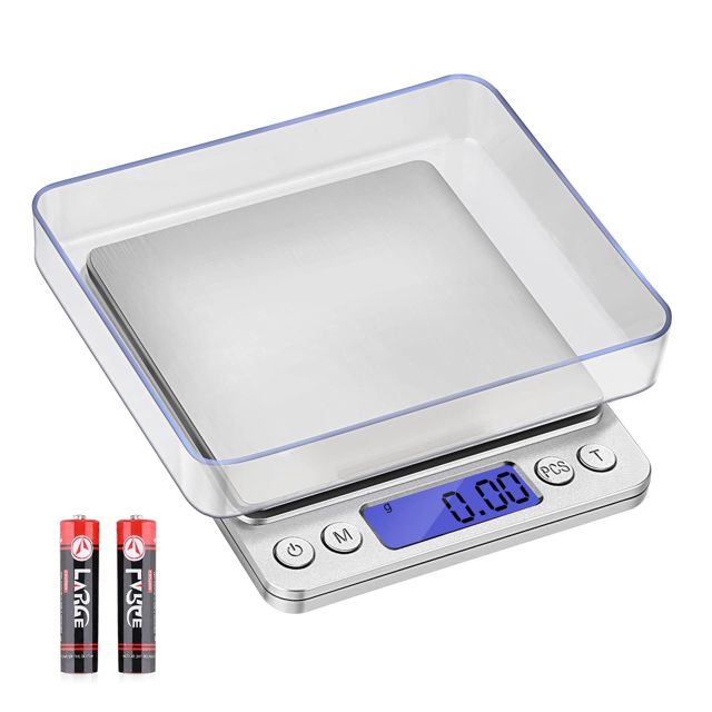 Balance de Précision 500g 0.01g, Balance de Cuisine Balance de Poche Balances de Bijoux, Haute PréCision Balance Électronique, Écran LCD Rétroéclairé, Fonction Tare et PCS, avec Plateau