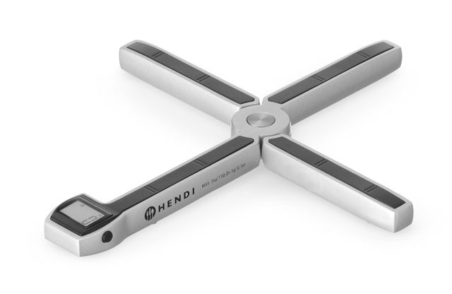 HENDI Balance de cuisine pliable, avec écran LCD, poids max. 5 kg, balance numérique, 1 pile CR2032, 219x180x(H)16mm, métal, ABS
