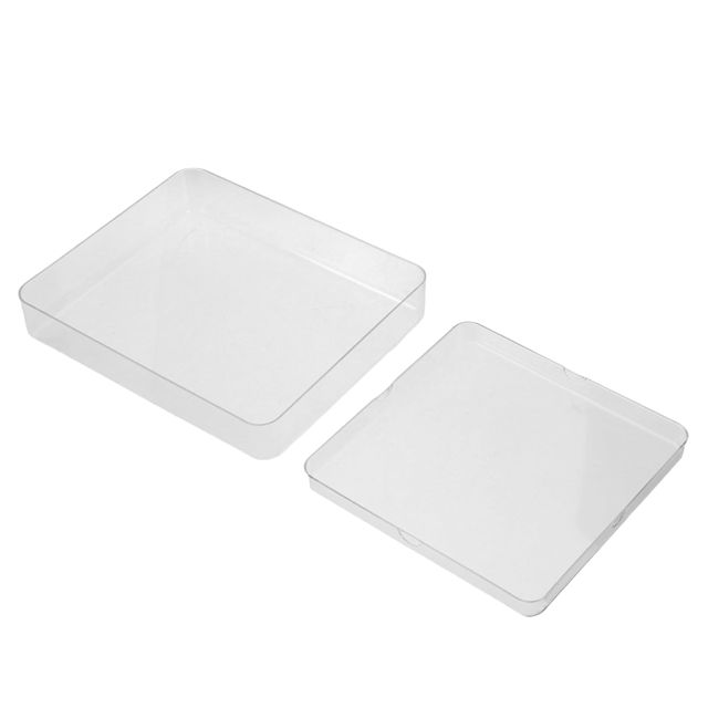 VOSAREA 2 Pièces Plateaux de Pesée Universels en Plastique, pour Balance Cuisine, Résistants aux Chocs et Rayures, Adaptés la Mesure D’aliments et Poudres en Laboratoire