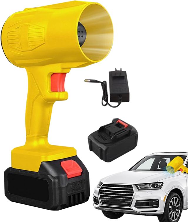 Dépoussiéreur d'Air Électrique - Nettoyeur Rechargeable Réglable | Souffleur à Poussière Portable pour Nettoyage | Pour Ordinateur Clavier Voiture Bureau Maison Extérieur Terrasse Jardin Barbecue Camp