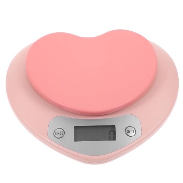 ibasenice 1pièce Balance de Cuisine Électronique Rose Plastique Précision Compacte et Portable pour Pâtisserie et Cuisine Domestique