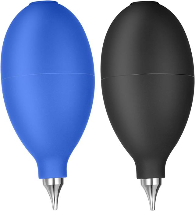 Veemoon Souffleur d'air Manuel 2pcs pour Nettoyage Lentilles Appareil Photo et Clavier, Souffleur Sûr pour Équipements Sensibles en PVC et Alliage de Zinc, Outil Solide pour Photographes