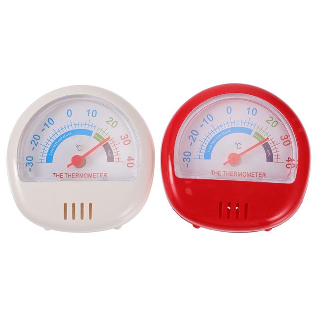 Veemoon Lot de 2 Thermomètres Miniatures pour Réfrigérateur et Congélateur Blanc et Rouge Outil de Mesure de Température Précis Cuisine et Conservation des Aliments