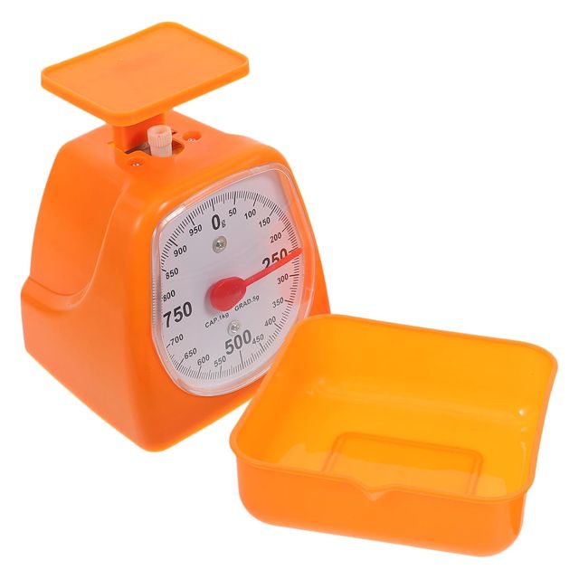 Balance Cuisine Mécanique Couleur Aléatoire et Contrôle Alimentaire Portable 1kg Orange Cadran Transparent et Fonction Haute Précision pour Usage en Laboratoire