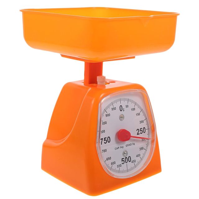 Balance mécanique orange en plastique à cadran transparent précise et