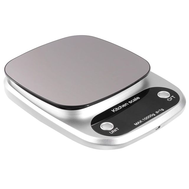 Balance Inoxydable en Acier 10kg/1g Numérique Rechargeable Cuisine
