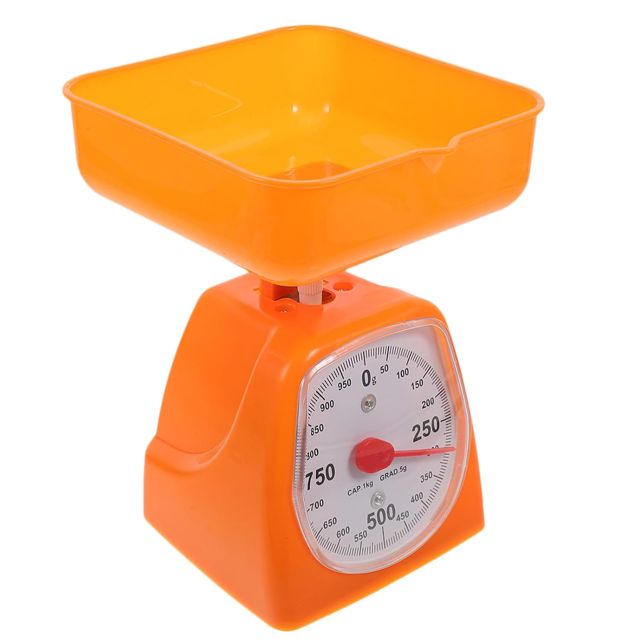 Balance Cuisine Mécanique en Plastique 1kg, Cadran Transparent