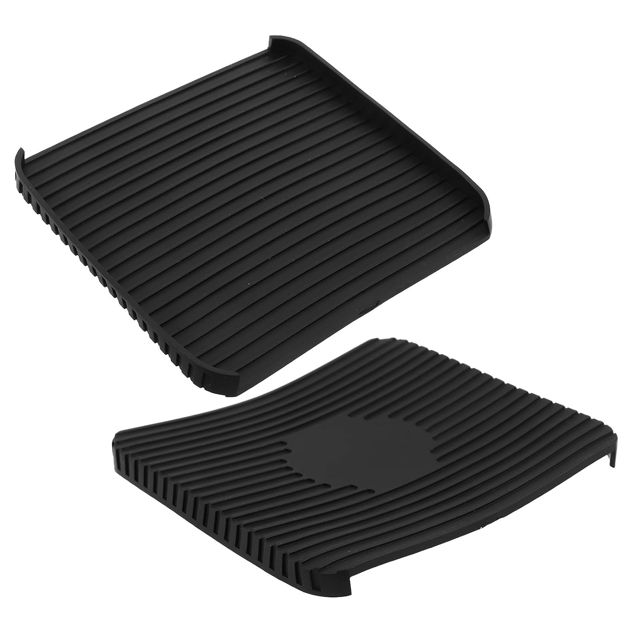 Hemobllo 2 Pièces Tapis de Pesée en Silicone Noir pour Balance Cuisine,