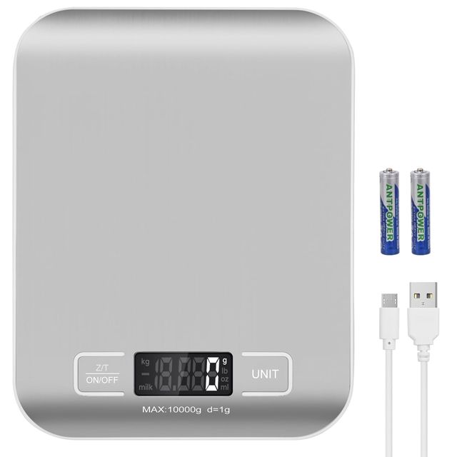 Balance d'expédition numérique, panneau en acier inoxydable, précision 10 kg/1 g, balance postale portable pour colis, petite entreprise, cuisine, nourriture, fait à la main, liquides et