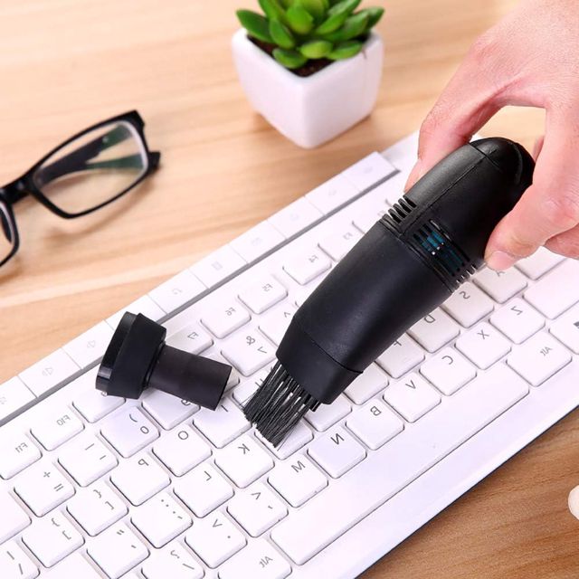 Annadue Clavier USB Mini Aspirateur, Dépoussiéreur Portable PC (BLACK)