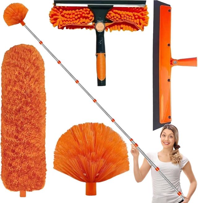 Plumeau Nettoyage en Hauteur Brosse Multifonction Ergonomique pour