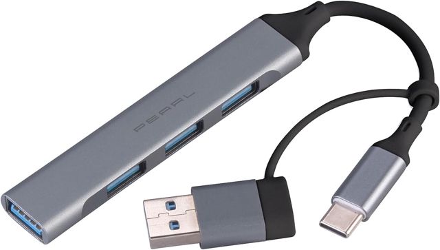 Hub USB-A / USB-C avec 4 ports USB-A [Pearl]