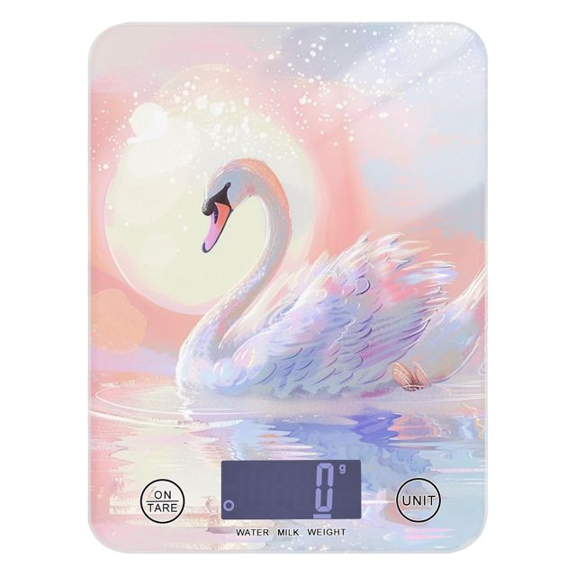 Pink Swan Balance alimentaire étanche de voyage 5 kg/5 g Balance de cuisine pour usage domestique avec 4 unités pour la cuisson des régimes et la pâtisserie (piles non incluses)