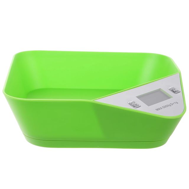 Balance Cuisine Numérique 5000g, Précision 1g, ABS Vert
