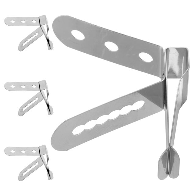 Alipis 4 Pièces Supports pour Sondes de Thermomètres de Cuisine Acier Inoxydable Pince pour Sonde de Thermomètre Adaptateur pour Barbecue Viande pour Casserole et Tasse