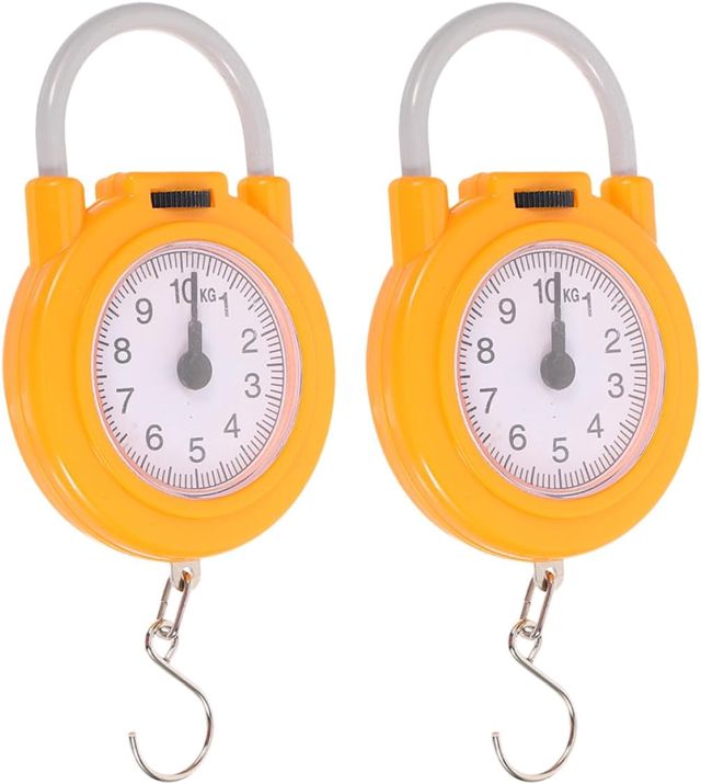Alipis Balance à Ressort pour Peser Facilement Portable Légère et Compacte avec Crochet en Plastique et Métal Outil Multifonction Suspendu Précis pour Pêche, la Cuisine et Voyage