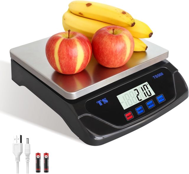 Balance Cuisine 30kg/1g Acier Inox, 6 Unités LCD Tare Comptage