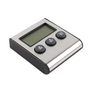 Keenso Timer D'alarme de Lecture du Thermomètre à Viande Numérique pour le Barbecue de Cuisine de Cuisine, Matériau en Acier en Plastique en Acier Inoxydable, 1 Sonde Enthousiaste de la