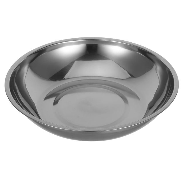 NUOBESTY Plateau de Pesée Électronique en Inox 25 Cm, Bol Réutilisable pour Aliments, Gamelle de Pesée pour Croquettes pour Chien, Outil de Pesage Cuisine Portable, Accessoire pour Balance