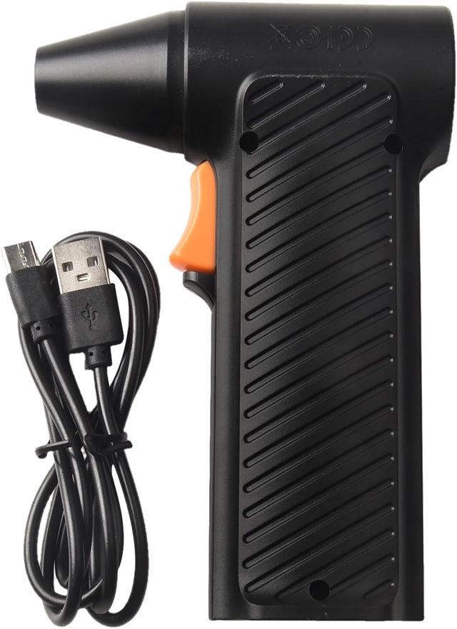 Souffleur à poussière électrique 11000 tr/min sans balais sans fil Turbo souffleur 2600 mAh pour batterie puissant souffleur d'air sans fil 293 g léger pour nettoyage PC pour mini Air Duster 11000 tr