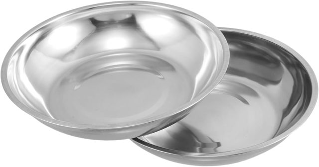 POPETPOP 2pièces Lot De Plateaux De Pesée Acier Inoxydable Pour Balance Mécanique à Ressort Pour Balance De Table à Cadran Cuisine Et Industriel