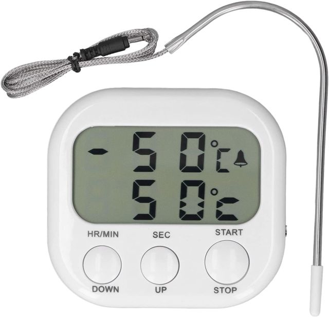 Haofy Thermomètre à Sonde Alimentaire 2 en 1, Thermomètre Numérique à Viande pour Fumeur, Barbecue, Four de Cuisine, Conception Portative