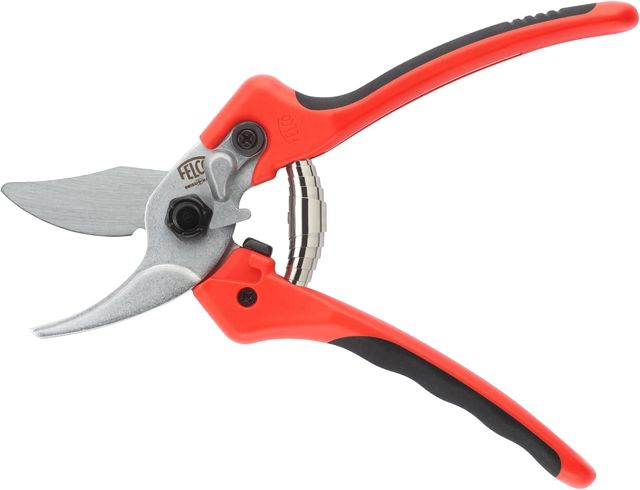 FELCO 171M Sécateur de jardin professionnel 20 mm pour main droite, lame en acier carbone trempé, poignées ergonomiques PU antidérapantes, sécateur jardinage Swiss Made 200 mm