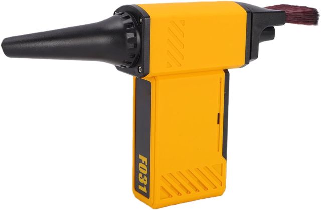 Souffleur, Dépoussiéreur électrique sans Fil Haute Vitesse 130 000 TR/Min avec Deux Batteries Lithium-ION 2500 MAh pour Dépoussiérer Le Nettoyage de Voiture et Les Appareils (Jaune)