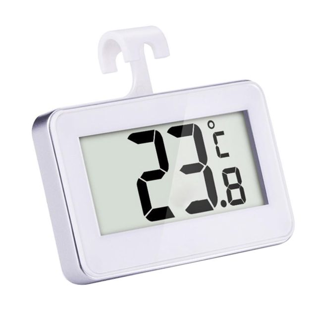 VICASKY Thermomètre Numérique Magnétique Plastique Blanc Haute Précision, Magnétique Lot de 2 pour Réfrigérateur et Congélateur Cuisine et Chambre
