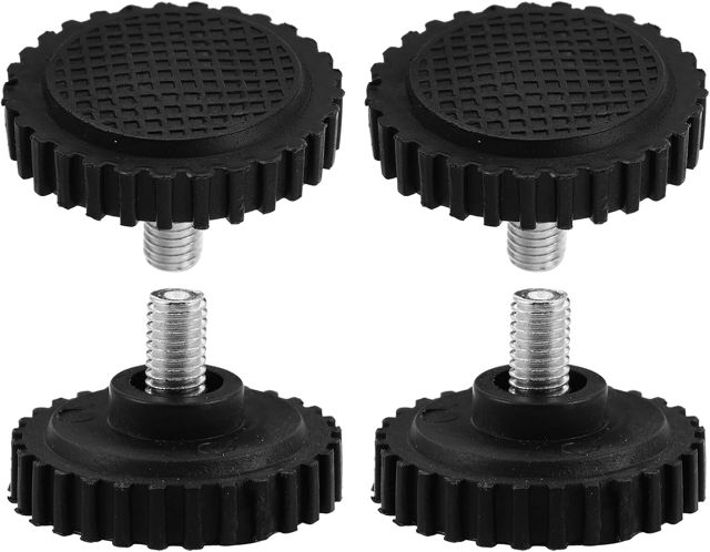 TOYANDONA Pieds en Caoutchouc Noirs Design Antidérapant en Fer et Caoutchouc Lot de 4 Pièces Accessoires Pratiques pour Balance Culinaire de Poche pour Balance Cuisine Numérique
