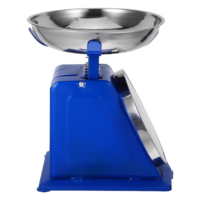 HEALLILY Balance de cuisine mécanique en fer et acier inoxydable avec plateau détachable sans batterie 10kg vintage cadran large incassable pour préparation de repas