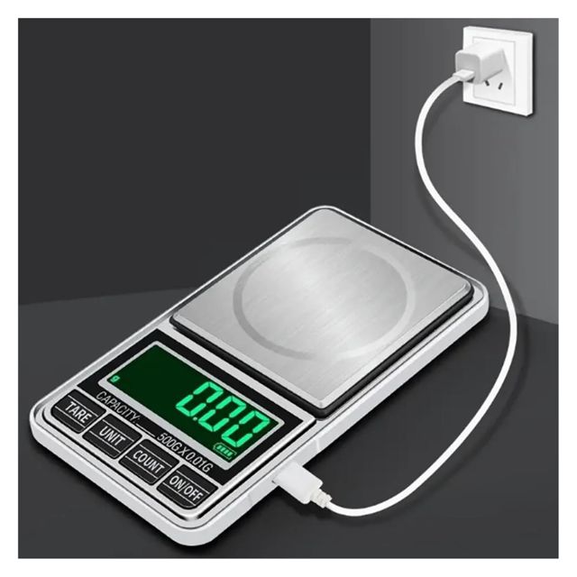 Balance numérique, Balance électronique numérique rechargeable USB for bijoux, portable et de précision, mini-balance de poche for grammes(0.01g 500g)