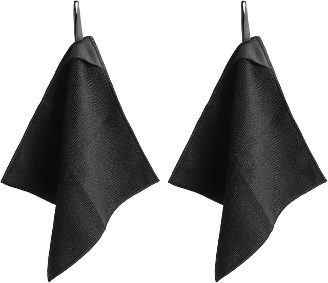 Lot de 2 chiffons de nettoyage magnétiques extra puissants pour tableaux blancs avec 2 crochets transparents pour salle de classe, maison et bureau, 24,9 x 24,9 cm