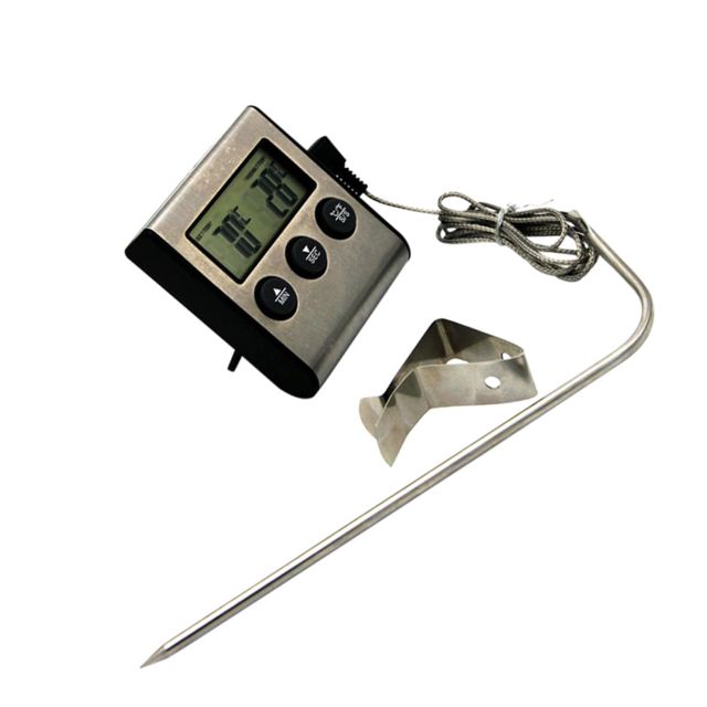 DOITOOL Thermomètre à Viande Cuisine avec Clip, Affichage Haute Résolution, Mesure Température Interne des Viandes, pour Barbecue et Cuisson