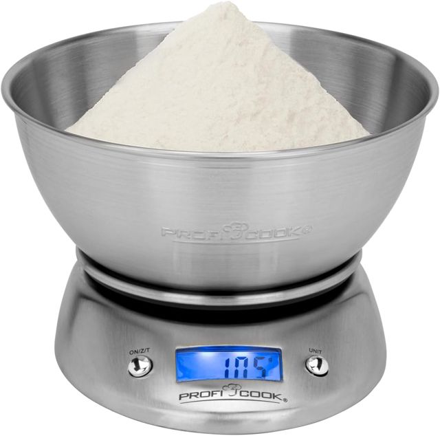 Profi Cook 2043215 Balance de Cuisine PC-KW 1040 avec Bol Inox 21 x 10 x 21 cm