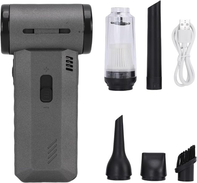 Luocute Souffleur 130 000 Tr/min, Dépoussiéreur D'air Haute Puissance, Ventilateur électrique Portable Rechargeable, adapté au Nettoyage de la Maison et du Véhicule