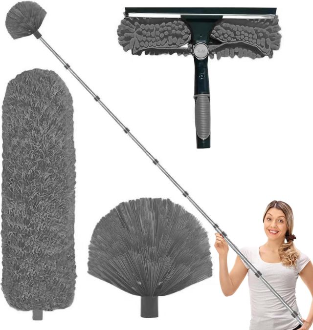 Plumeau Nettoyage En Hauteur Brosse Multifonction Ergonomique Pour