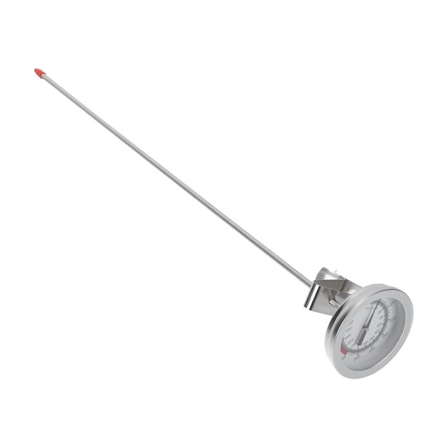 Thermomètre à Huile en Acier Inoxydable et Verre, Sonde Allongée